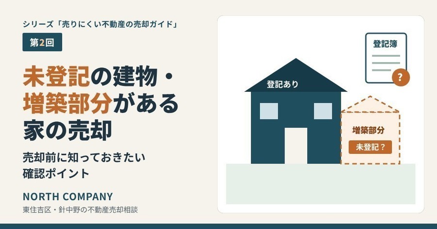 シリーズ売りにくい不動産の売却ガイド第2回 未登記の建物・増築部分がある家の売却